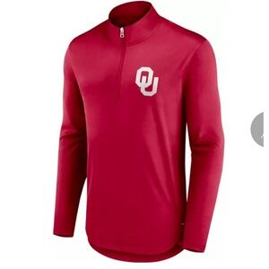 Fanatics Oklahoma Sooners Mens Small Crimson Red Quarter Zip Pullover